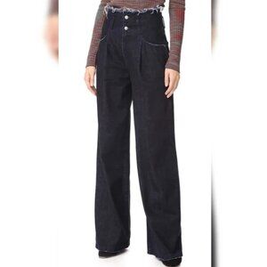 PRPS DESOTO Women sz 30 / 10 Cinched Wide Leg Jean Frayed Boho HipHop